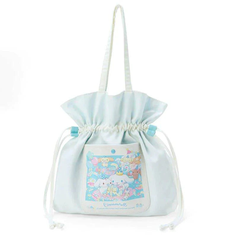 Cinnamoroll Family Drawstring Ruffled Canvas Bag