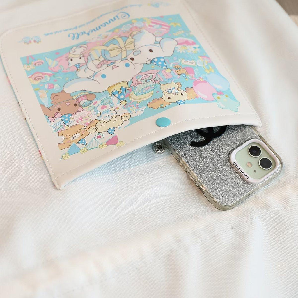 Cinnamoroll Family Drawstring Ruffled Canvas Bag