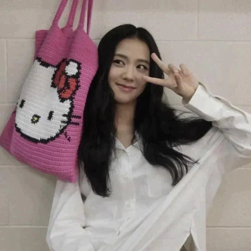 Hello Kitty Knitting Tote Bag