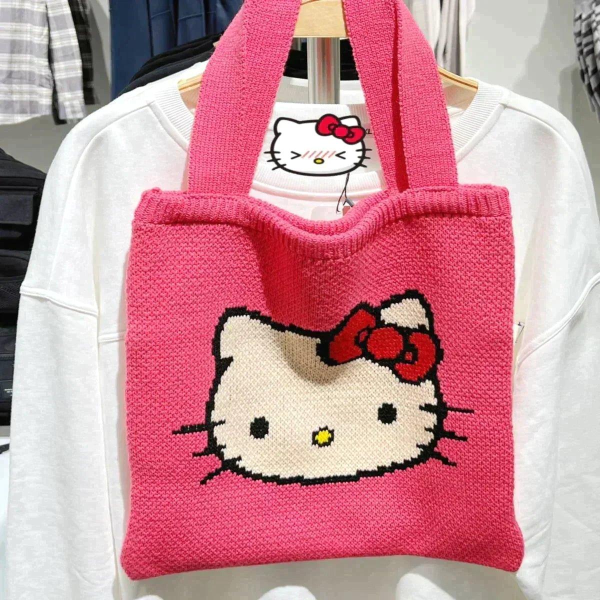 Hello Kitty Knitting Tote Bag