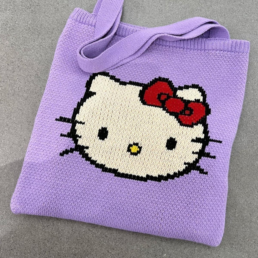 Hello Kitty Knitting Tote Bag