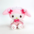 Sanrio's Tea Series My Melody Plush Toy with Maid Outfit and Bow (approx. H18cm x W24cm x D12cm)