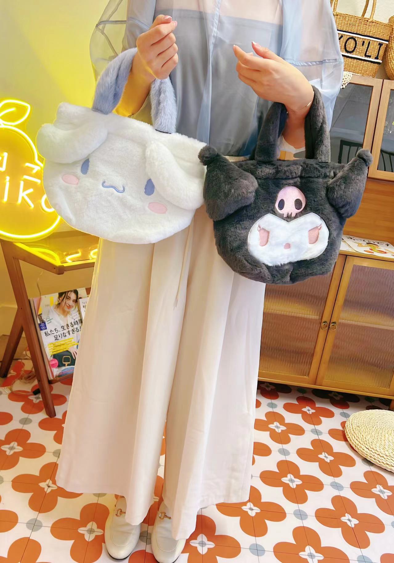 SANRIO Plush Clutch/Storage Bag (Japan)