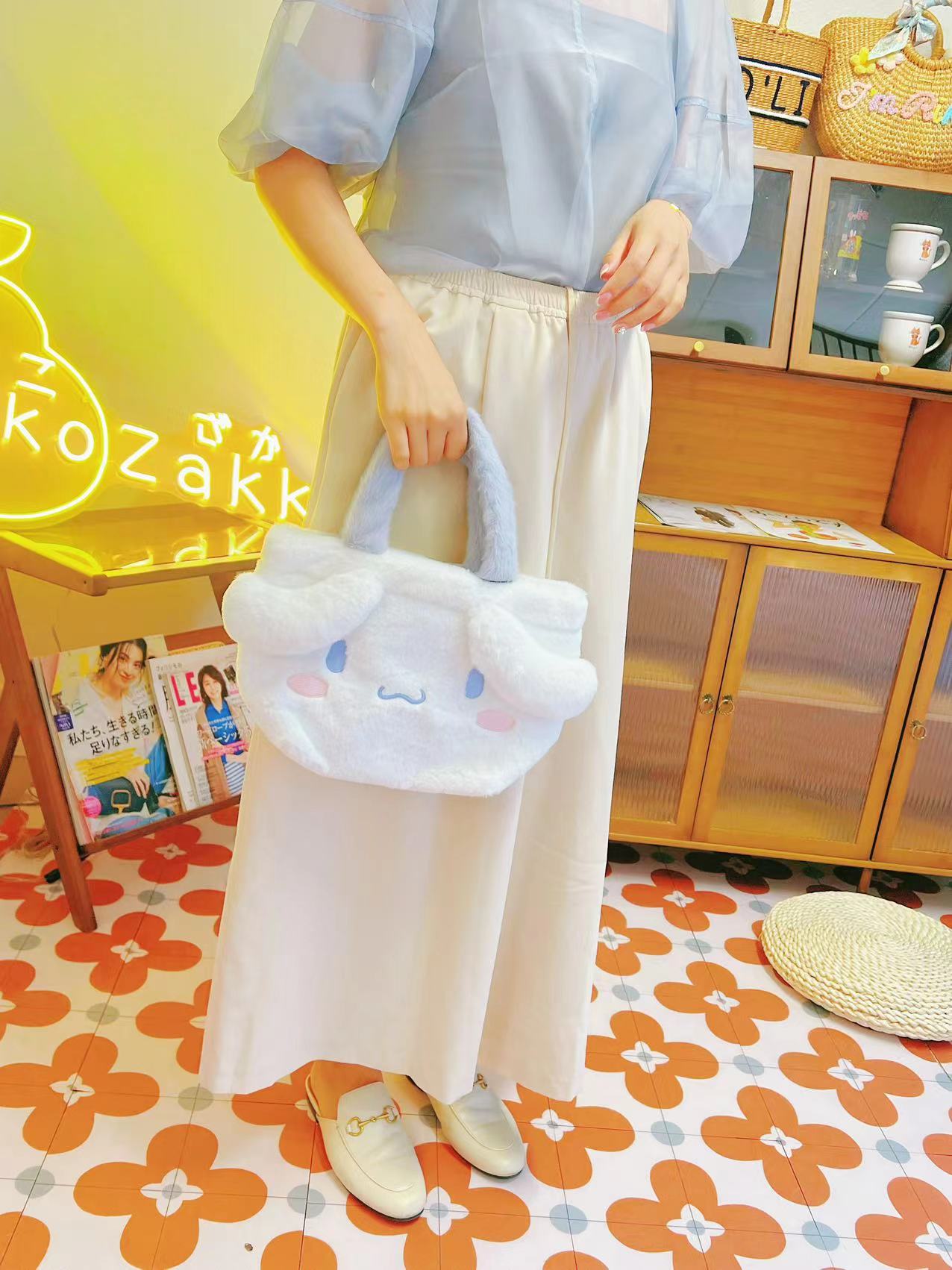 SANRIO Plush Clutch/Storage Bag (Japan)