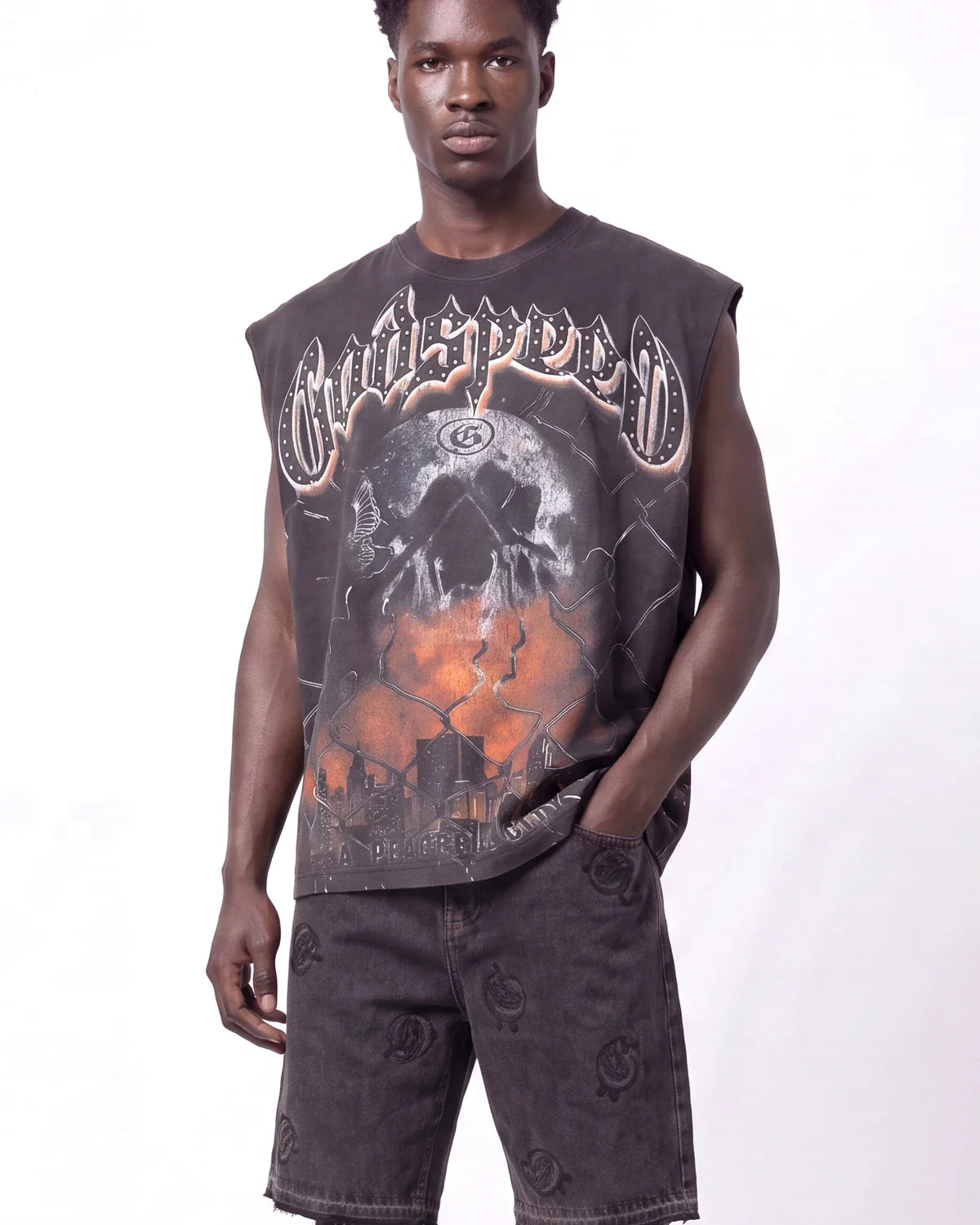 Godspeed Fences Sleeveless Tee Black